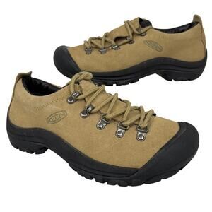 KEEN Sneaker Womens 7 Tan Cortina Suede Low Lace Up Waterproof Hiking Comfort